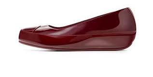 flitflop Due Ballerina Shoes in Hot Cherry Patent £85