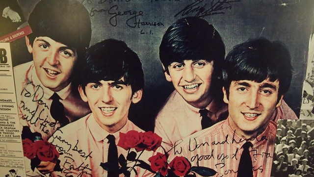 Signed portrait of the Beatles