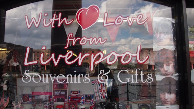 Sign that reads 'With love from Liverpool'
