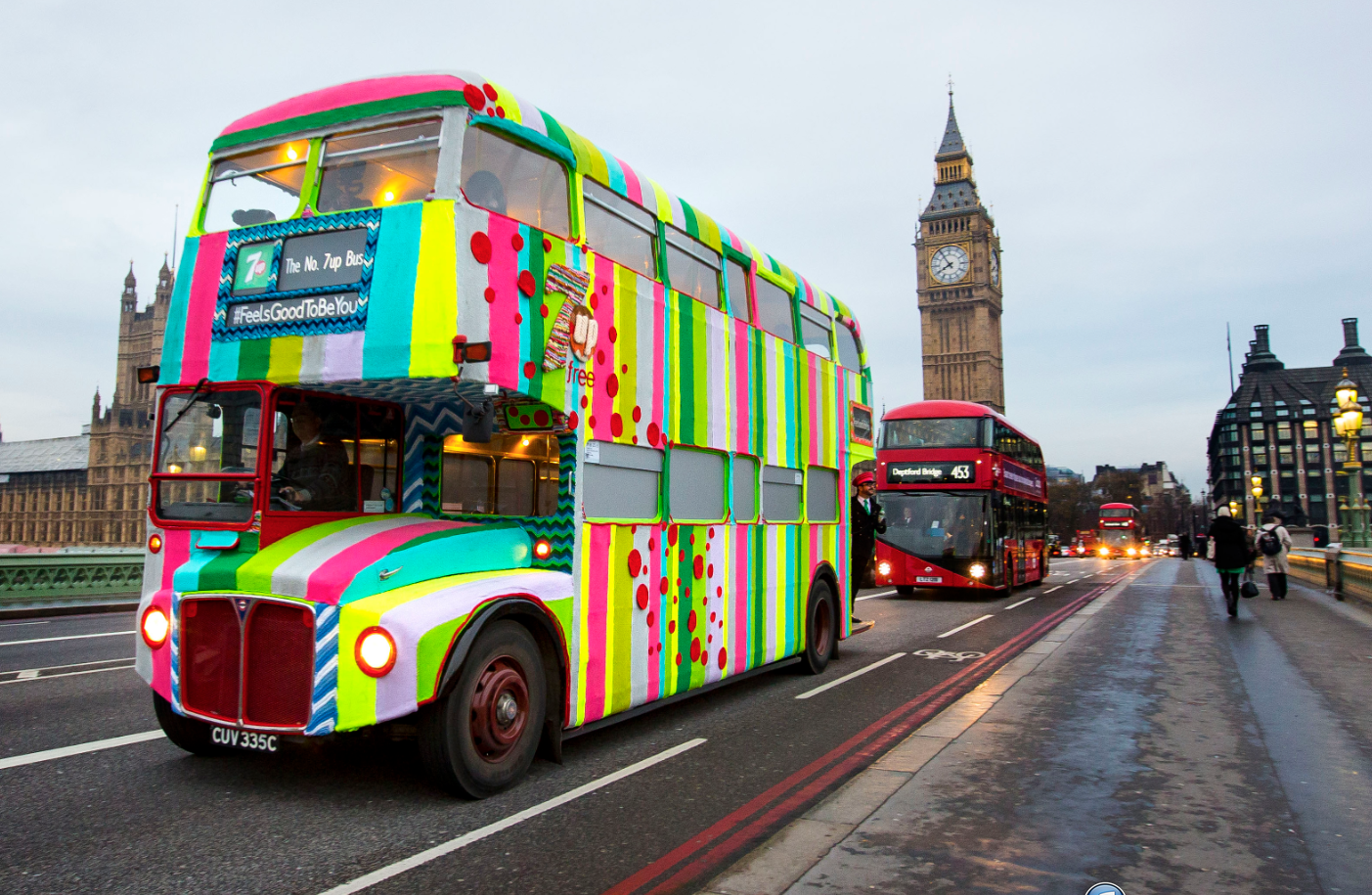 Knitted bus