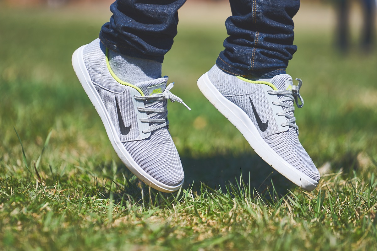 Grey Nike trainers