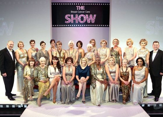 Models (including Susan and Miranda) at the Breast Cancer Care Show.
