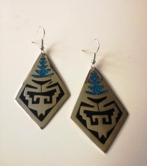 Earrings with crushed turquoise £12