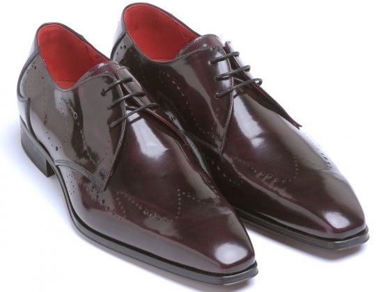 Jeffery West Shoes Muse, Purple 'Capone' Punch Wing Tip Shoes