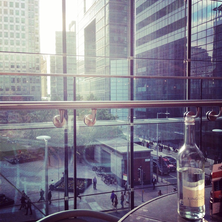 The view form our table in The Pearson Room, Canary Wharf