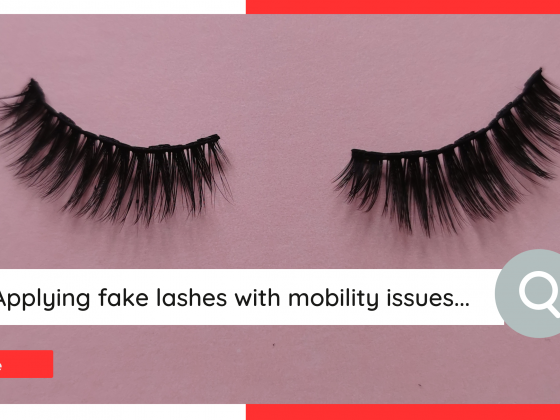 Applying false eyelashes with mobility issues